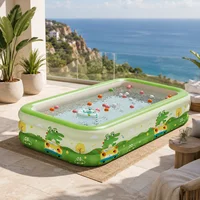 Piscine gonflable de grande taille pour adultes et familles, baignoire de bain, jouets aquatiques pour la plage, l'intérieur et l'extérieur, 1 pièce 4
