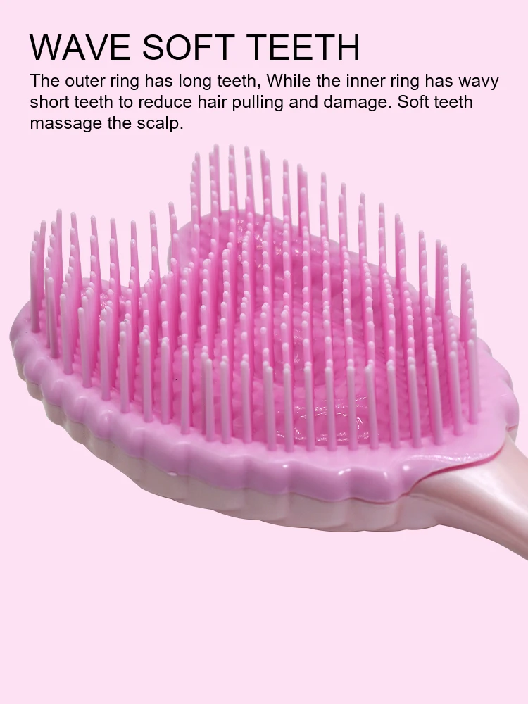 Professional Mini Angel Detangling Tangle Hairbrush Comb Anti-static Hair Brush Women Massage Combs For Salon Hairdressing Tools 5