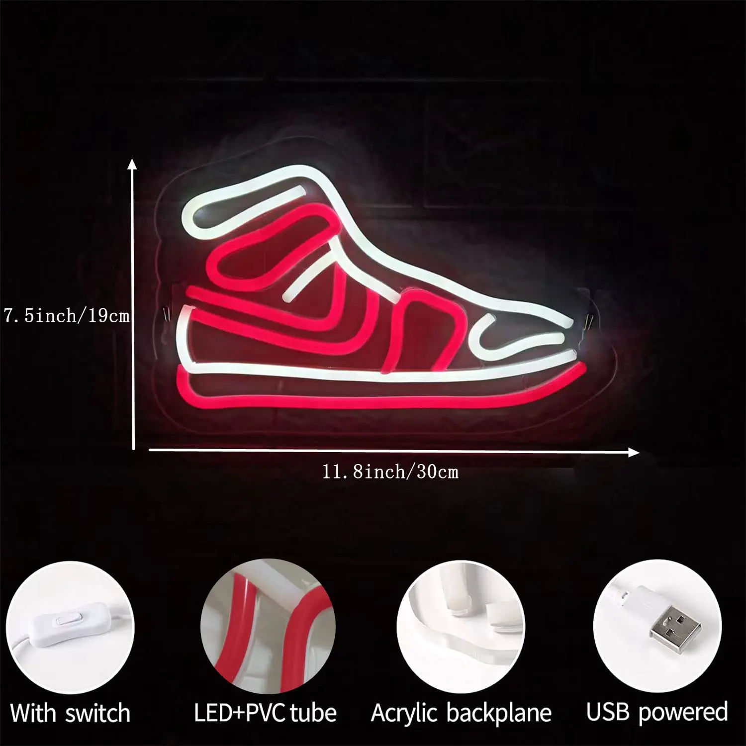 Magnetic Shoe Storage Box Drop Side Sneaker Container XL LED Light Sound  Control | eBay