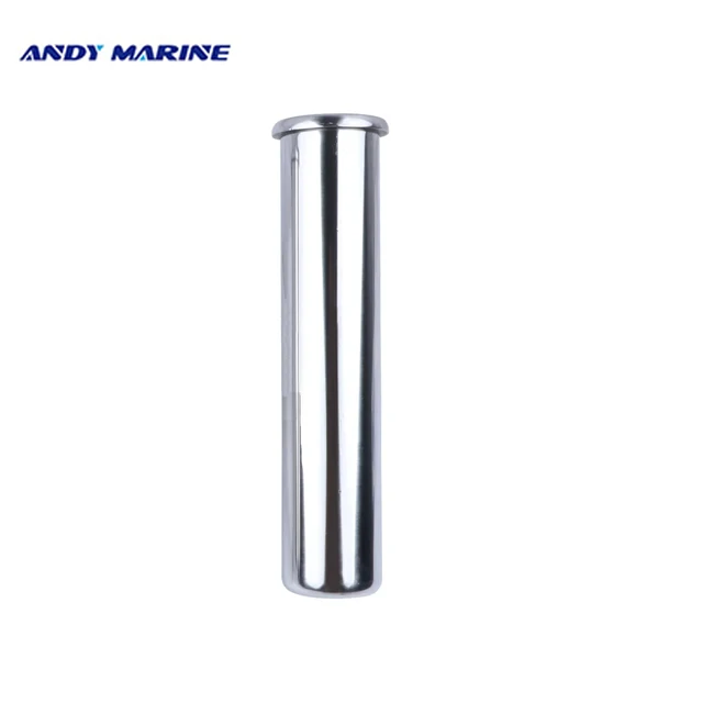 Stainless Steel Flared Rod Holder Flared Weld-On Fishing Rod