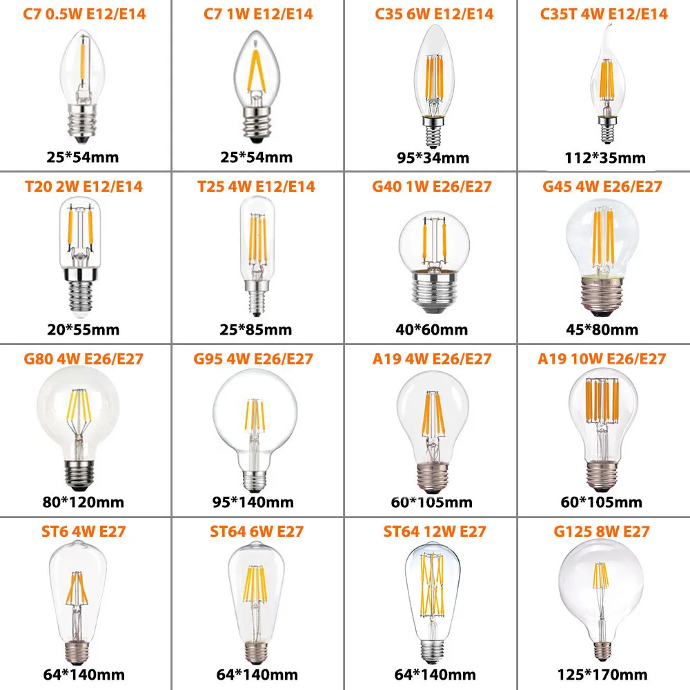 AC 220-230V Edison Bulb E14 SES 15W/25W Refrigerator Fridge Light Bulb  Tungsten Filament Lamp Bulbs Warm White Ligthing - Price history & Review, AliExpress Seller - X century Store