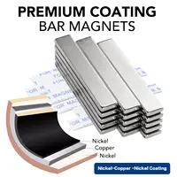 แม่เหล็กนีโอไดเมียมที่แข็งแกร่ง แม่เหล็กแท่งธาตุหายากถาวรที่ทรงพลัง พร้อมกาวสองด้าน แม่เหล็กแท่งแบนนีโอไดเมียมสำหรับงานหนัก 4