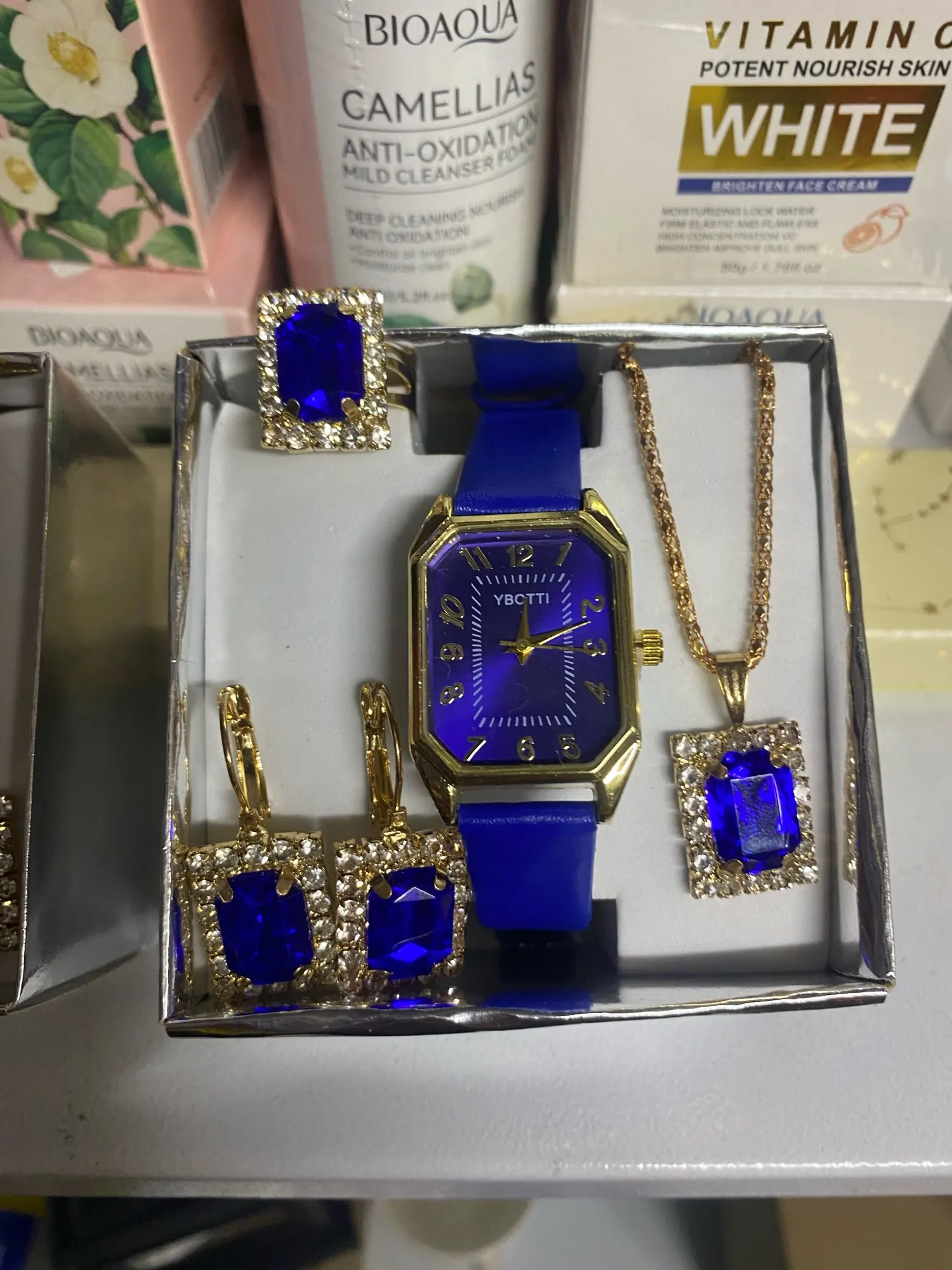 Montres carrées de luxe, ensemble de bijoux classiques simples, 6 pièces, 5 pièces, 1 pièce photo review