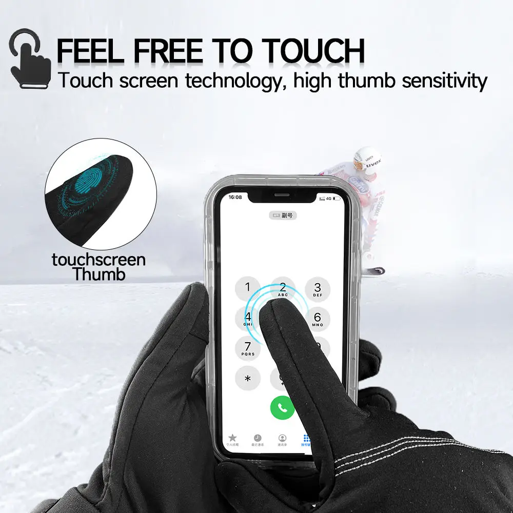 Rechargeable Battery Heated Gloves for Men, Heating Gloves, Thin Section, Ski, Hunting, Camping, Winter