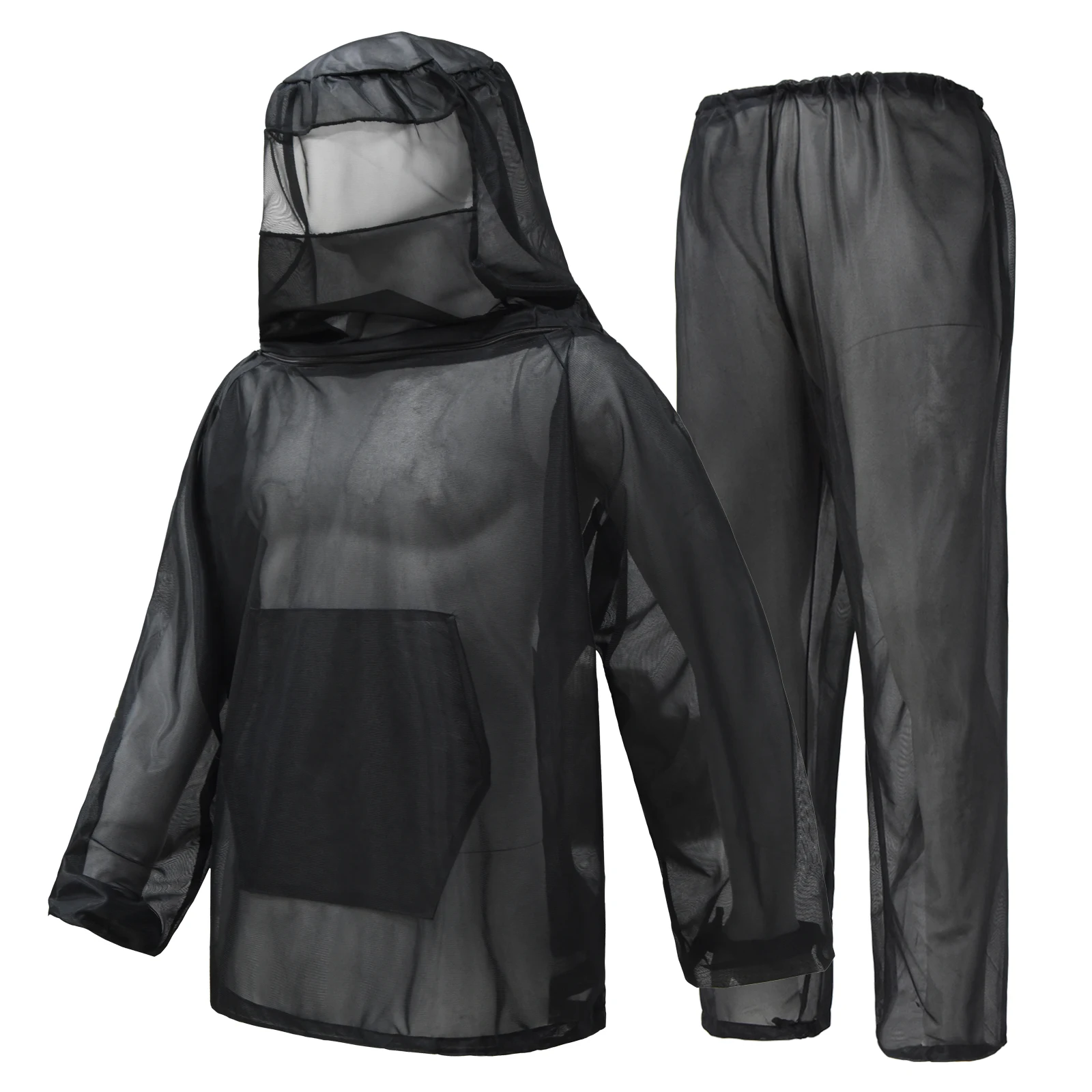 Outdoor Garden Black Mosquito-proof Anti-mosquito Beekeeping Hunting Ghillie Suits Fishing Camping Disguise Beekeeper Mesh Hood