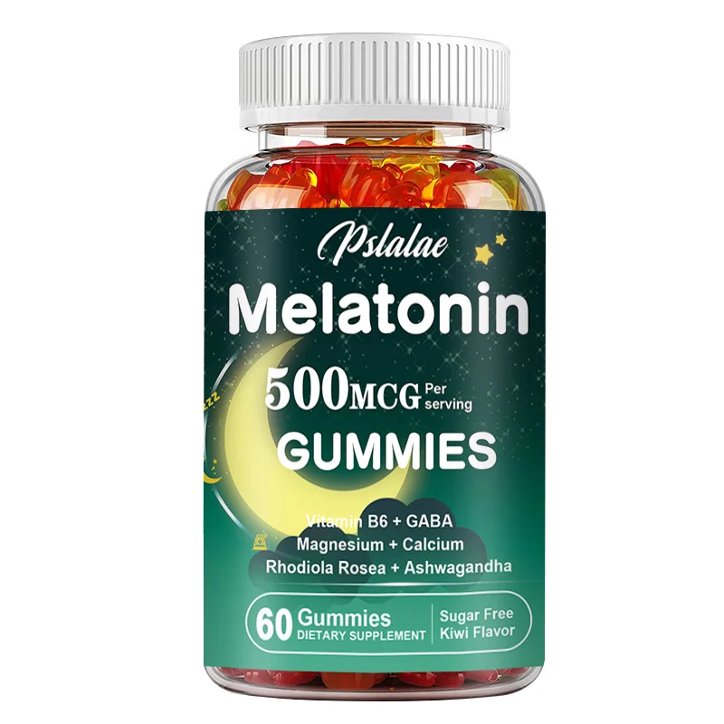 thumbnail image 1 of Gomitas de melatonina: promueven un sueño rápido, mejoran la calidad del sueño y mejoran la inmunidad - 60 gomitas, 1 of 5