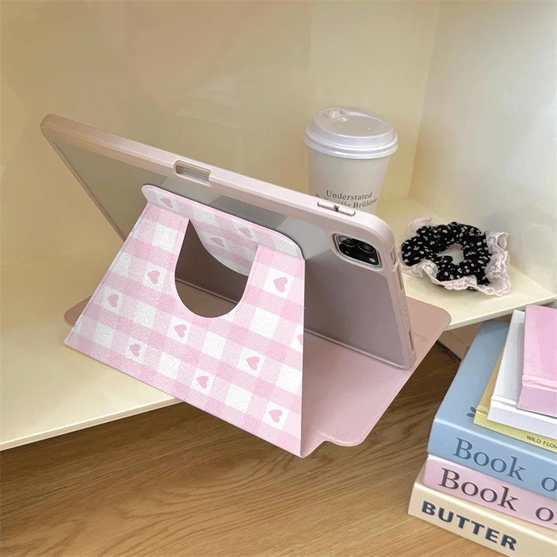 Chic Pink 360° Rotating Tablet Case - Fashion Love Edition