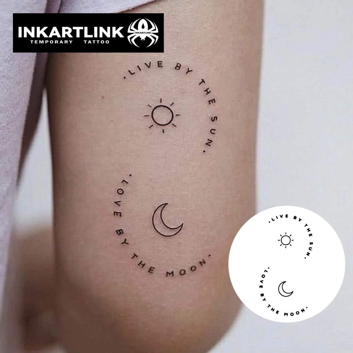 リアルタトゥー　マジックタトゥー The sun and the moon The Sun and Moon temporary tattoo sticker, waterproof magic tattoo
