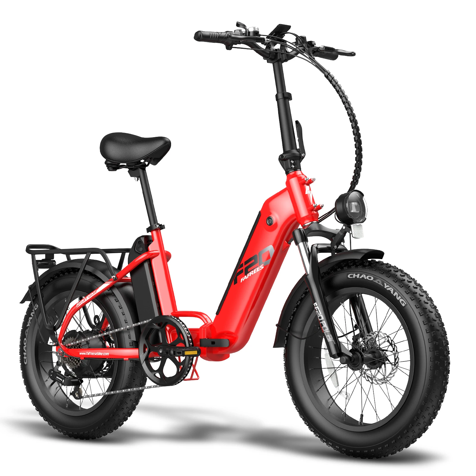 

FAFREEES-Folding Electric Bike with Fat Tire, Adult E-bike, E-bike, 7 Speed, E-MTB, Shock-Absorbing, FF20, 500W, 20.8AH Battery