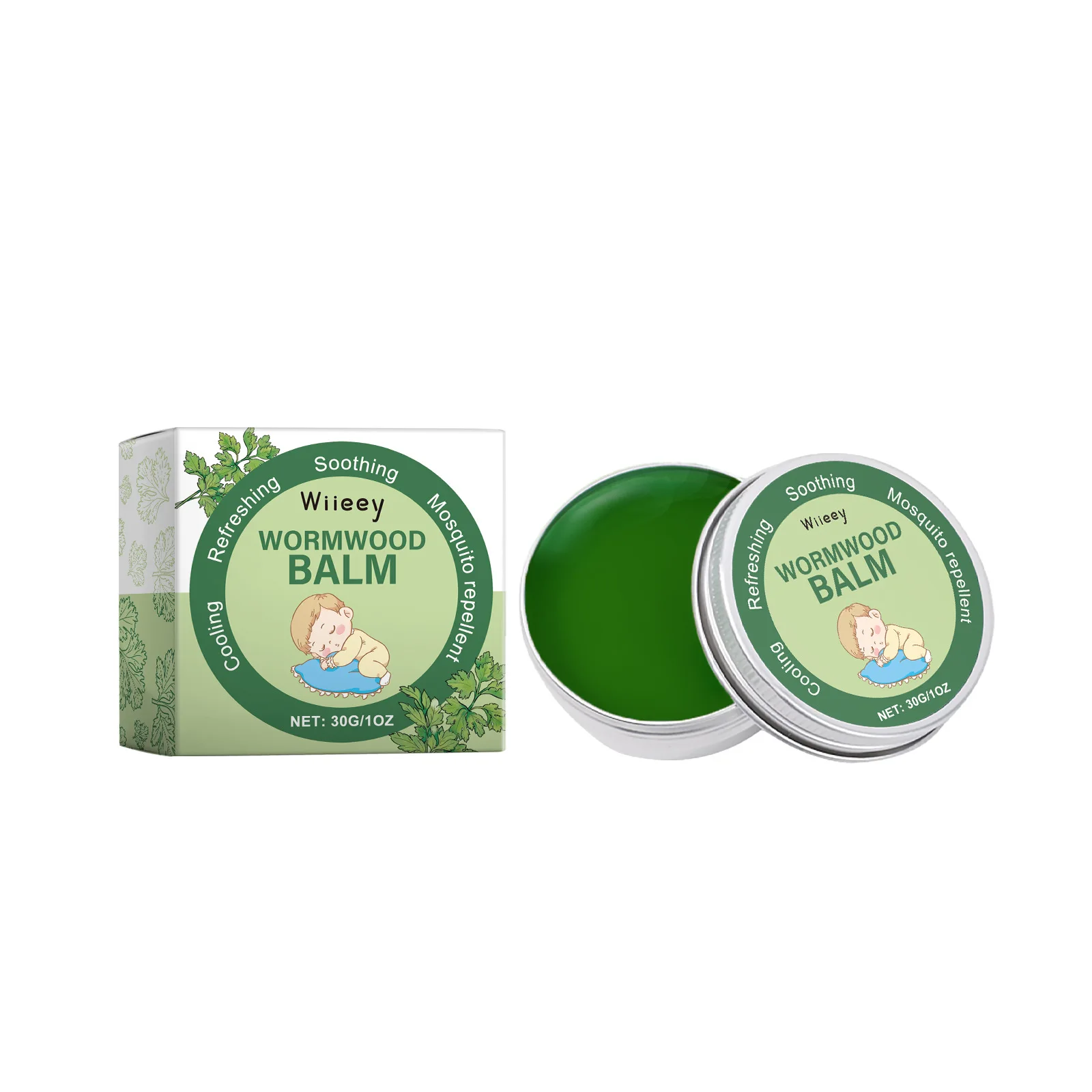 Wiieey Repellent Mosquito Balm Wormwood Cooling Refreshing Soothe Mosquito Bites Itch Redness Swelling Mosquito Repellent Cream