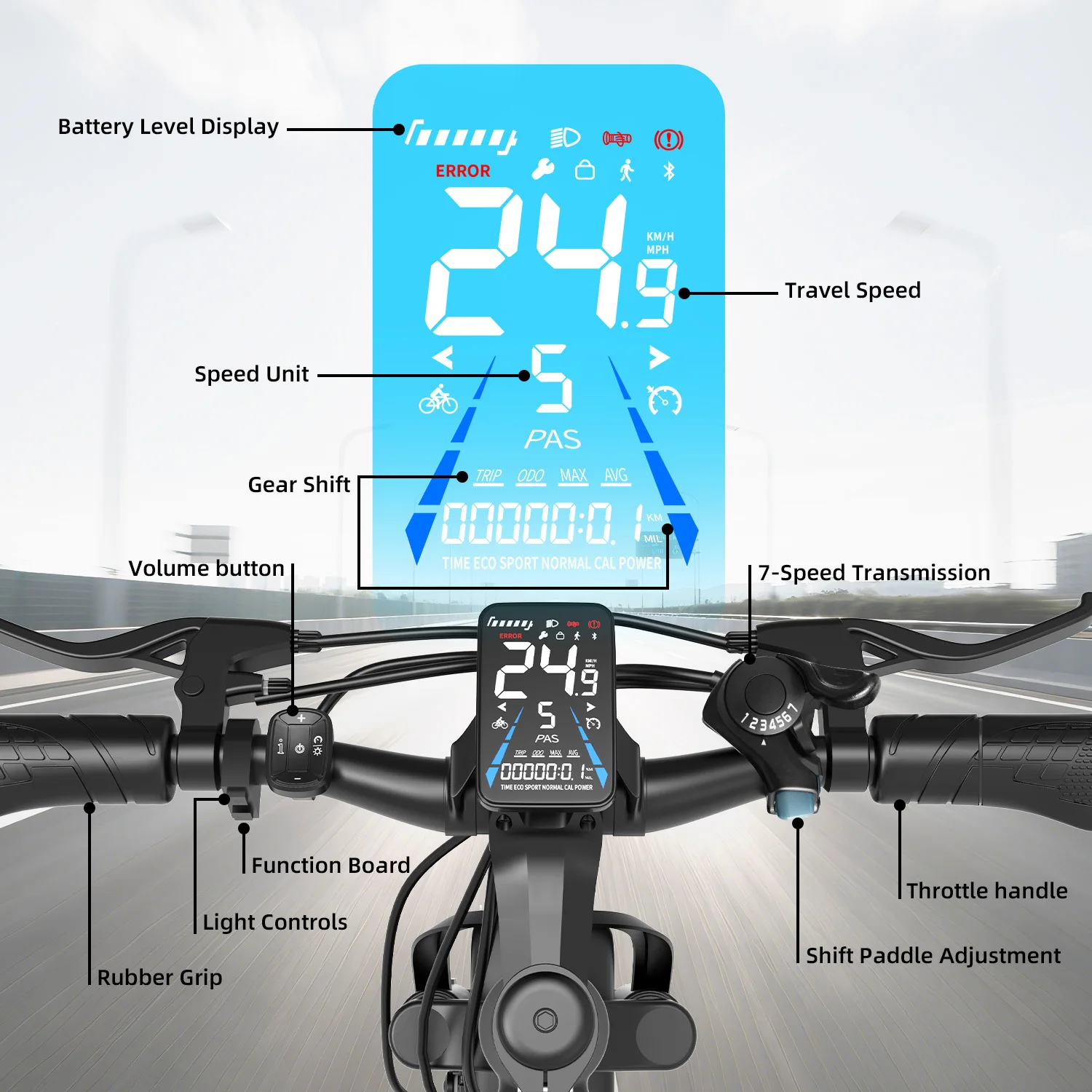 DEEPOWER elektrische fiets voor volwassenen 26 "750W borstelloze motor 25 km/u 7,5 Ah lithiumbatterij elektrische woon-werkfiets 50 km kilometerstand Ebike - Afbeelding 2