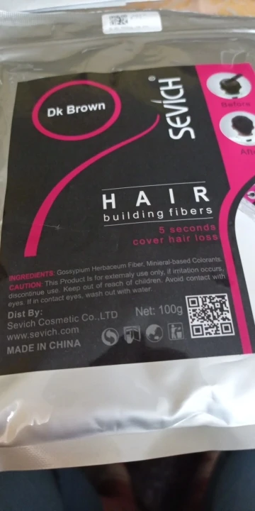 Sevich 100g Hair Fibers 10 Color Keratin Hair Building Fiber Powder Instant Hair Growth Fiber Refill 50g Hair Care Product photo review