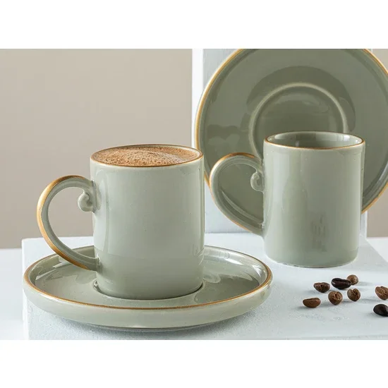 

Фарфоровый набор из 2 кофейных чашек, 85 мл, бежевый