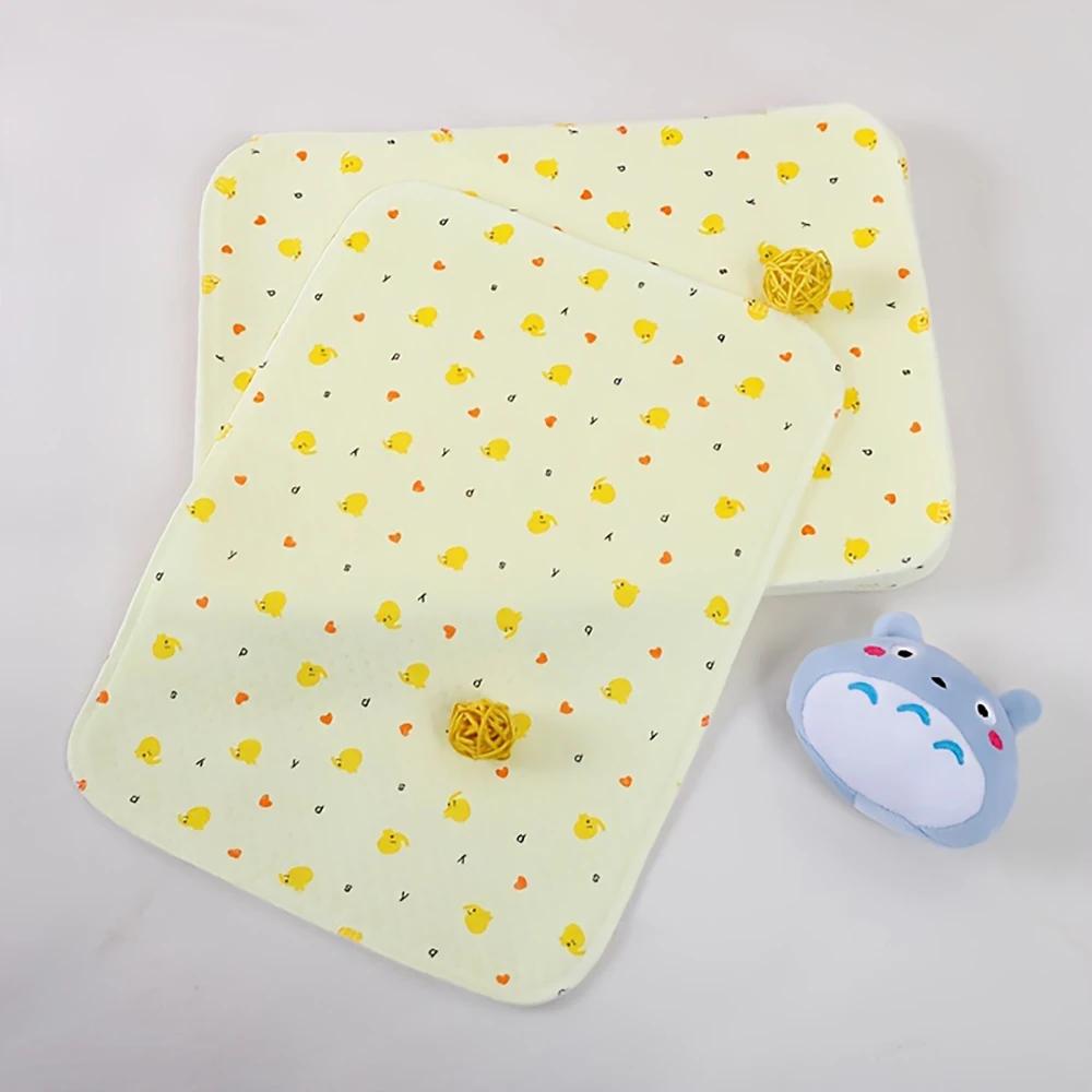 5PC 19.69inch*27.56inch Soft Diaper Pad,Cute Diaper Pad, Cotton Washable Waterproof Pad, Breathable Leak-proof Pad