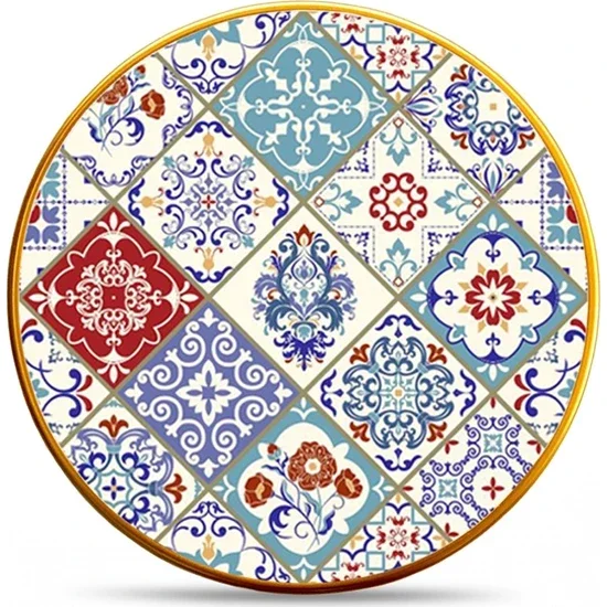 

Набор сервировочных тарелок Toygar Majida, 6 дюймов, 25 см, плитка Art