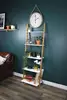 5-Tier Bamboo Ladder Shelf - Leaning Wall Design - Multi-Purpose Storage for Indoor/Outdoor - White Finish - Space-Saving Displa 6
