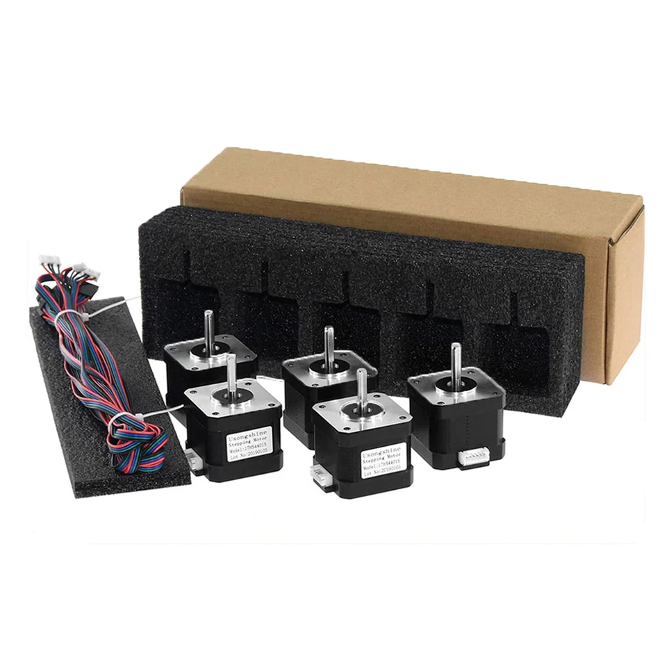5Db Nema17 Léptető Motor 4-Ólom 48Mm 78Oz-In 1.8A Nema 17 Motor 42Bygh 1 7a 17hs8401 Motor 3d Nyomtatohoz
