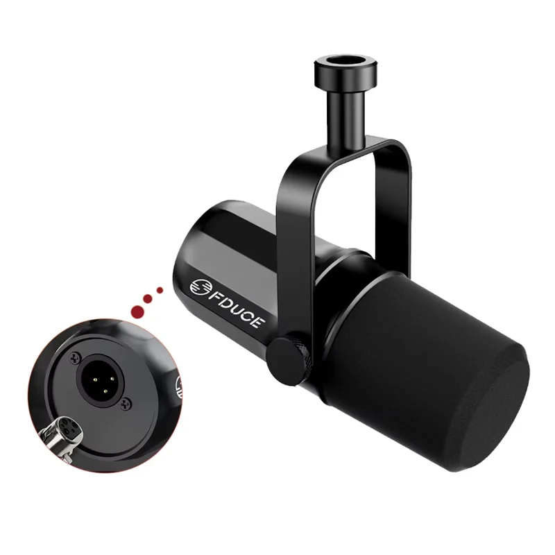 FDUCE SL40X+ /SL40X XLR Dynamic Microphone Kit With Arm Stand/Built-in Headset Output / Sound Insula