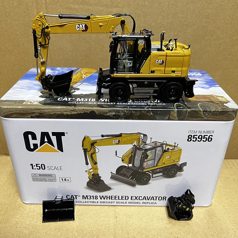DM Diecast 1:50 Scale CAT M318 Wheeled Excavator Alloy Model