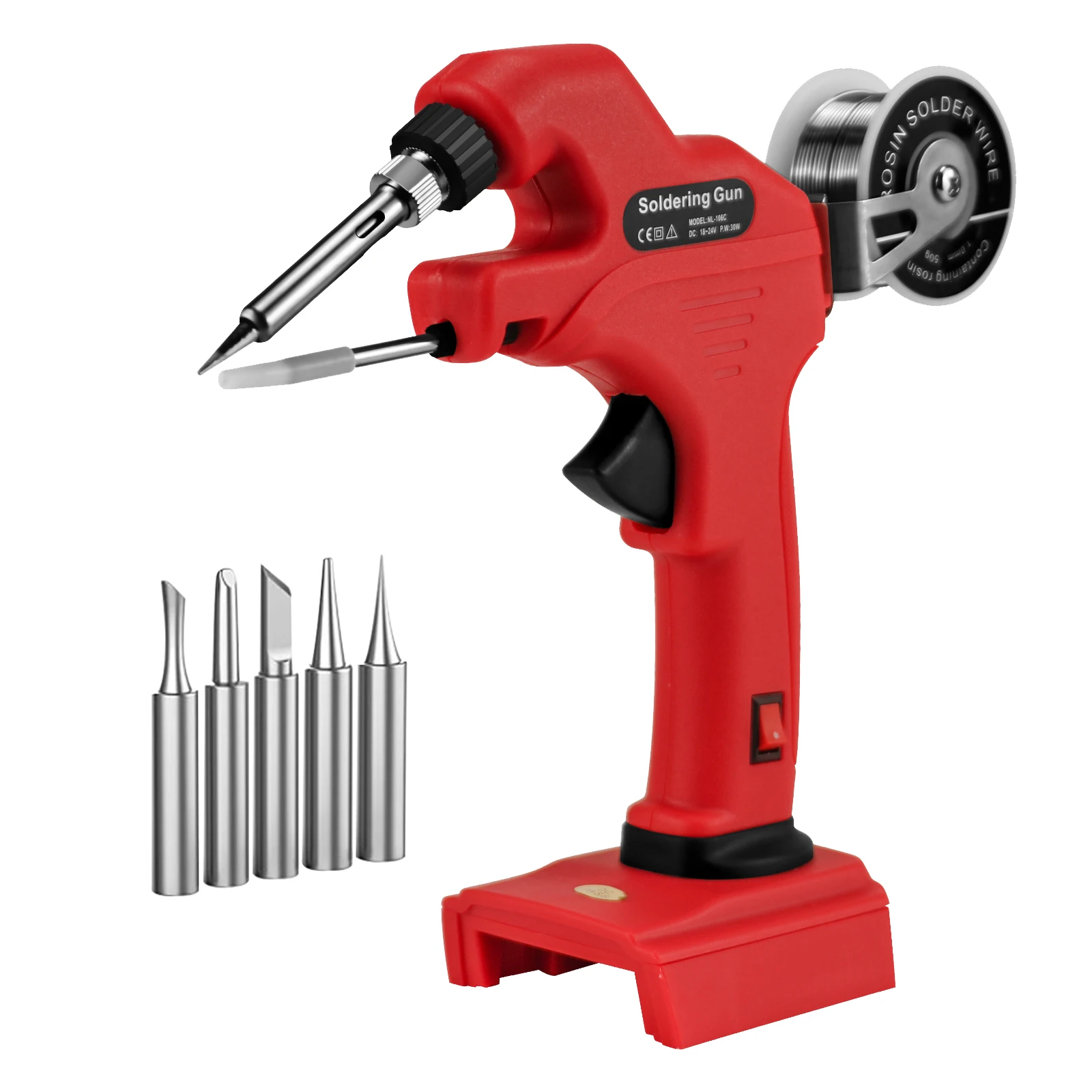 Kit Saldatore Cordless Per Milwaukee 18V Saldatura A Batteria Alimentazione Automatica Con Filo Di Saldatura E Punte Per Saldatore (Senza Batteria)