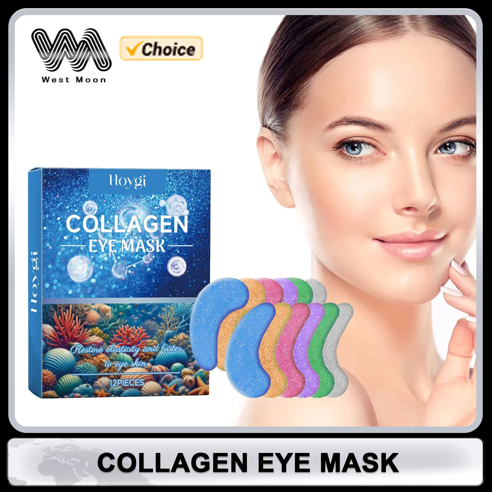 Collagen Eye Mask Eye Bags Removing Dark Circle Firming Skin Moisturizing Nourishing Sleep Face Mask Skin Care Under Eye Patches
