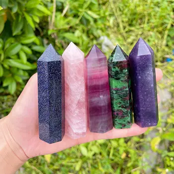 27 Kinds Natural Crystals Stone Tower Rose Quartz Point Obelisk Healing Wand Meditation Reiki Chakra Witchcraft Supplies Bulk 2