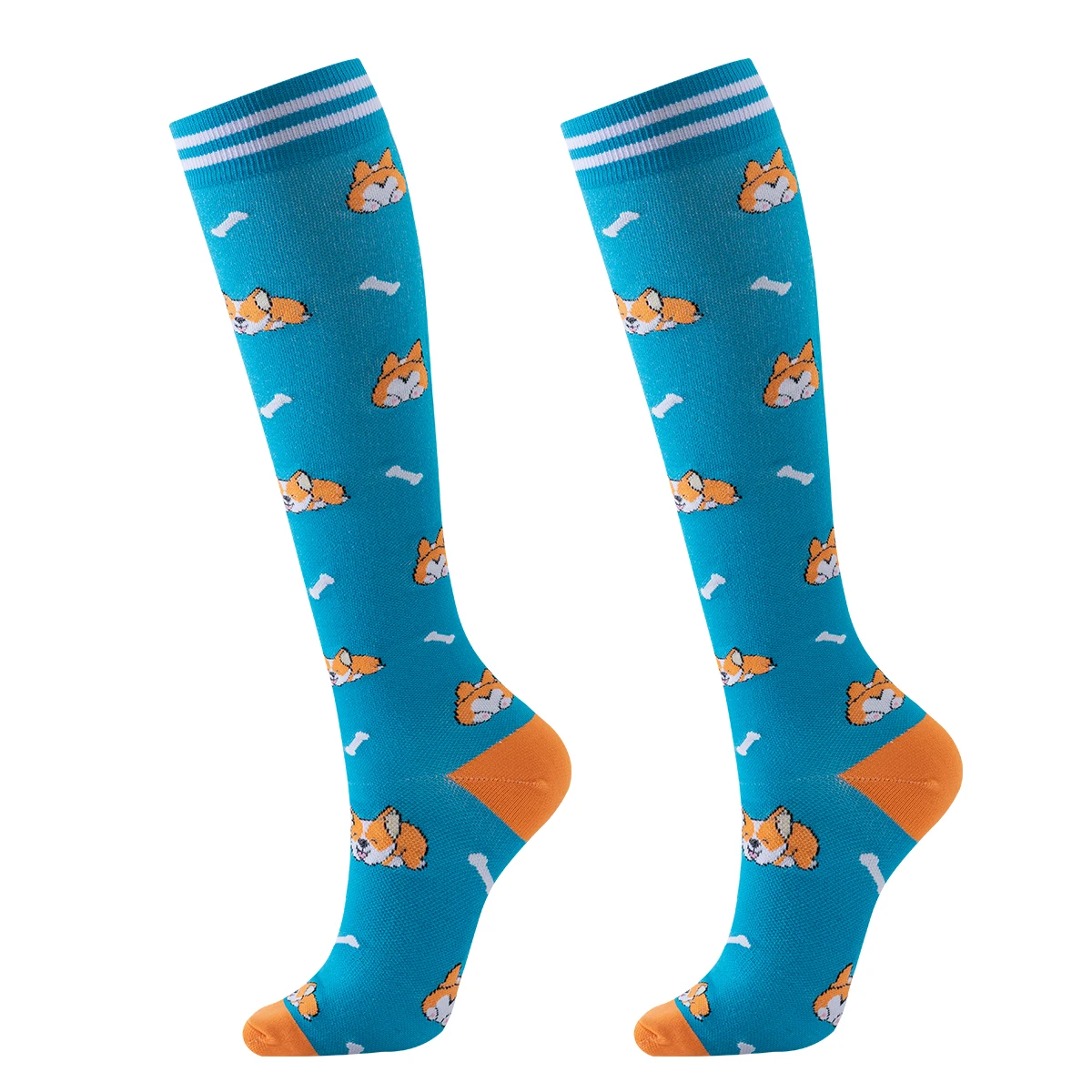 Compression Socks 6 Pairs Dog Nurse Animal Sport For Ladies Women Running