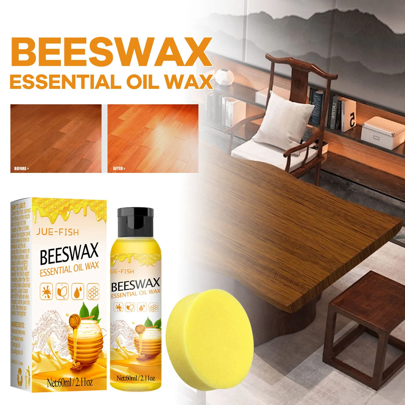 Natural Beeswax Wood Polish Furniture Care