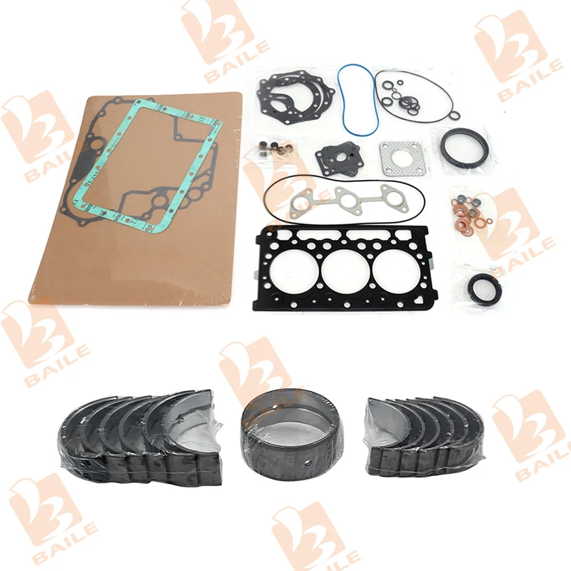D722 Full Gasket Kit Set For Kubota +Main Bearing & Connecting Rod Bearing