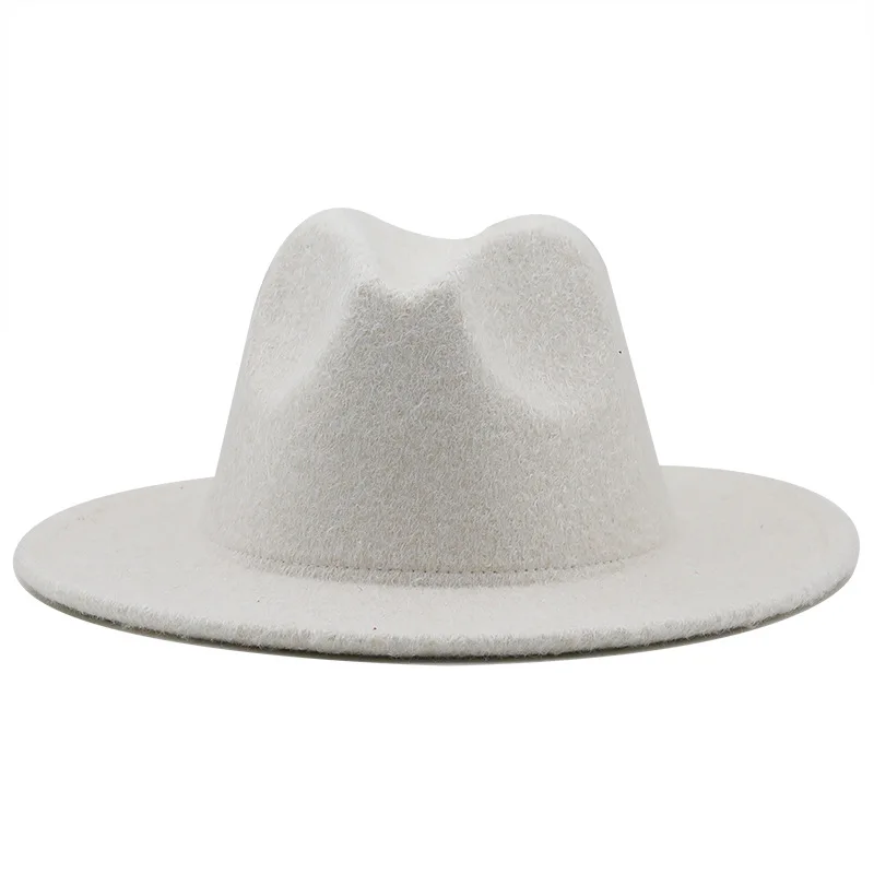 

2022 New Wide Brim Wool Fedora Hat Men Western Winter Classical Jazz Hat Derby Panama Wedding Church Jazz Hats For Women Men