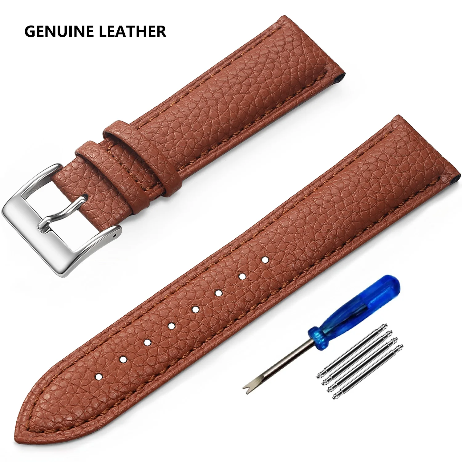Luxurious Top Grain Leather Watch Straps - Premium Replacement Bands