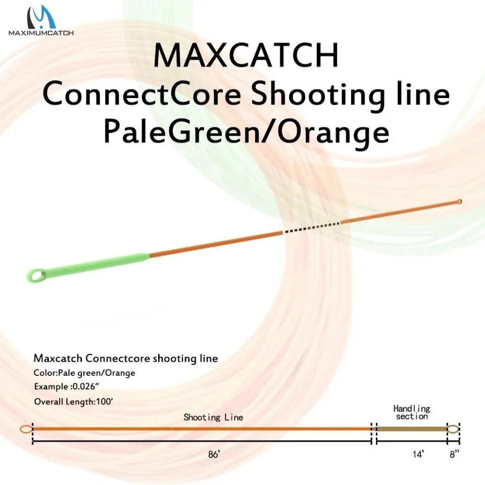 Maximumcatch ConnectCore Shooting Running Line 100ft 20lb/30lb Floating Weight Forward Fly Fishing Nymph Line Tenkara fishing line