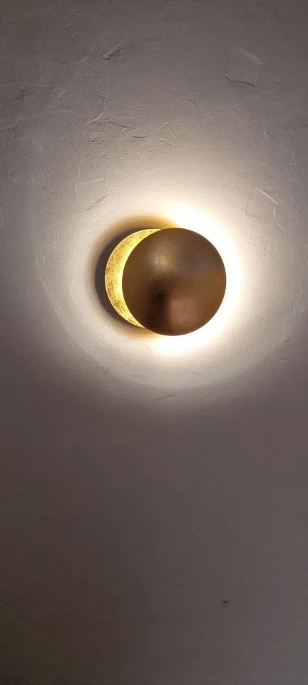 Lampe lune murale LED ronde en forme d'éclipse de lune photo review