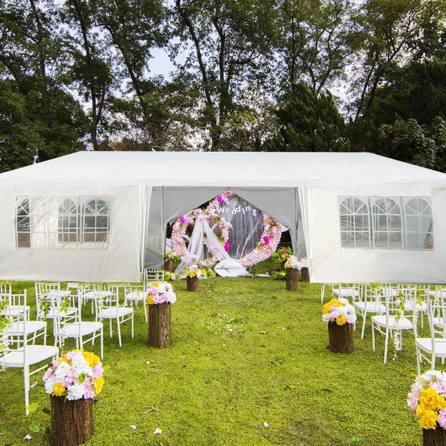 10'x30' Outdoor Party Tent Wedding Patio Gazebo Tent White 5 Removable with Transparent Winsdows 3 Sizes - AliExpress