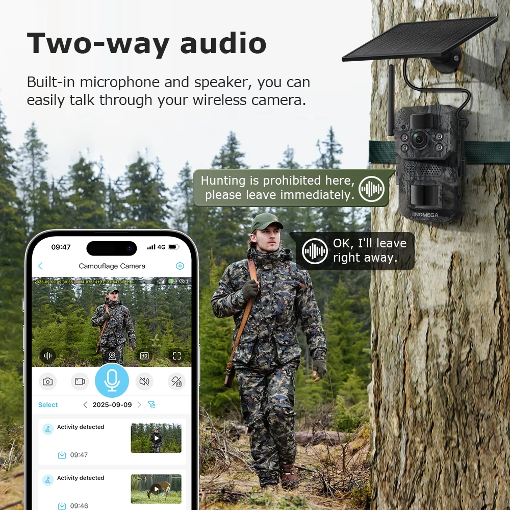 사냥용 트레일 카메라 5MP 940nm 적외선 야간 투시 기능 방수 야생동물 모니터링 및 정찰용 카메라