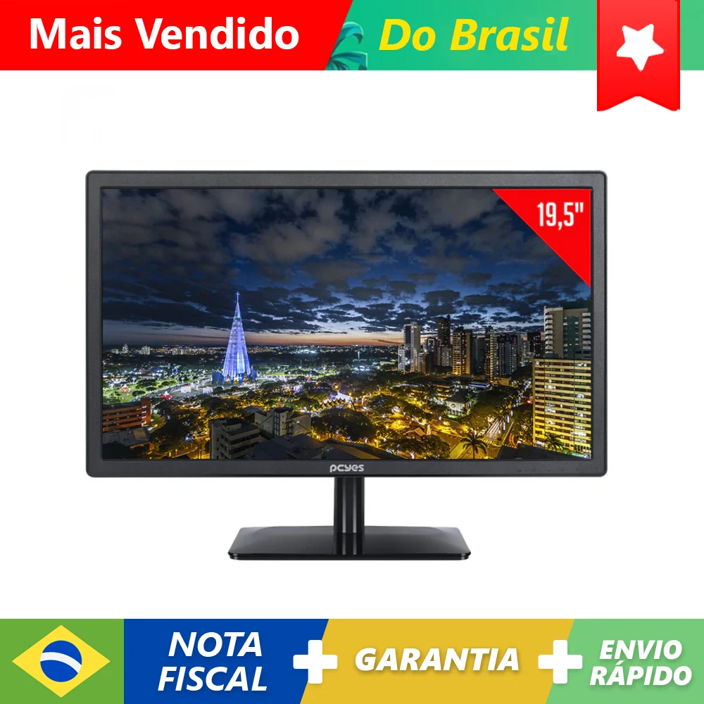 Monitor Pcyes 19,5" Office Led Tn HD Com Entrada Hdmi+ VGA - PMMO19