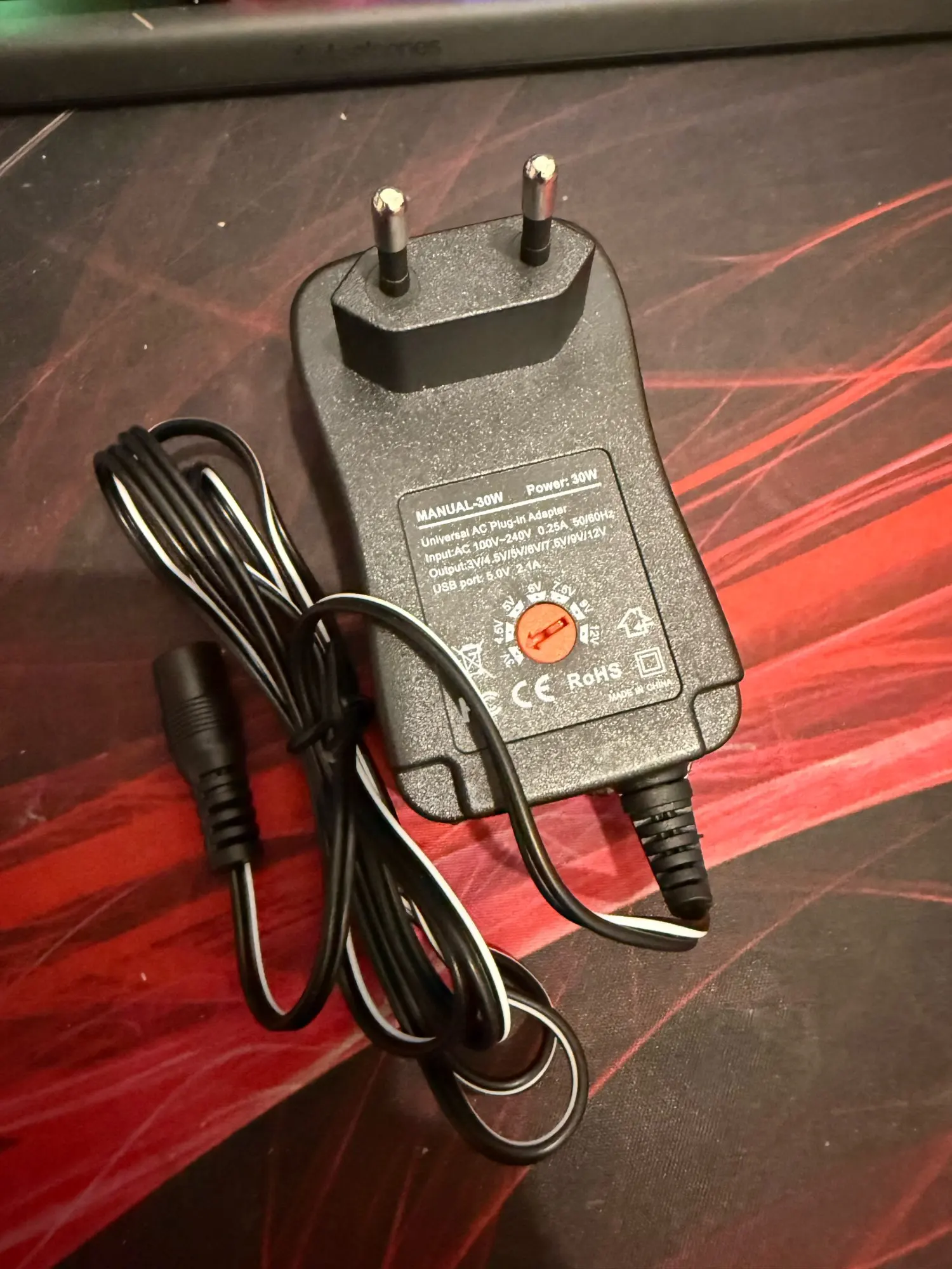 3V 4.5V 5V 6V 7.5V 9V 12V 2A/2.5A AC/DC Adapter US/EU/UK/AU Adjustable Power Adapters USB Universal Charger Switch Power Supply photo review