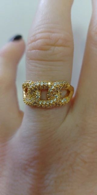 Fashion Gold Color Stainless Steel Rings photo review