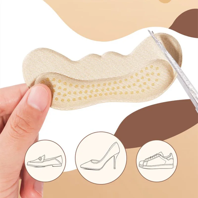 Heels Protector Adjust Size High Heel Sticker Pad Liner Grips Pain Relief Foot Care Insert Women Insoles for Shoes Accessories