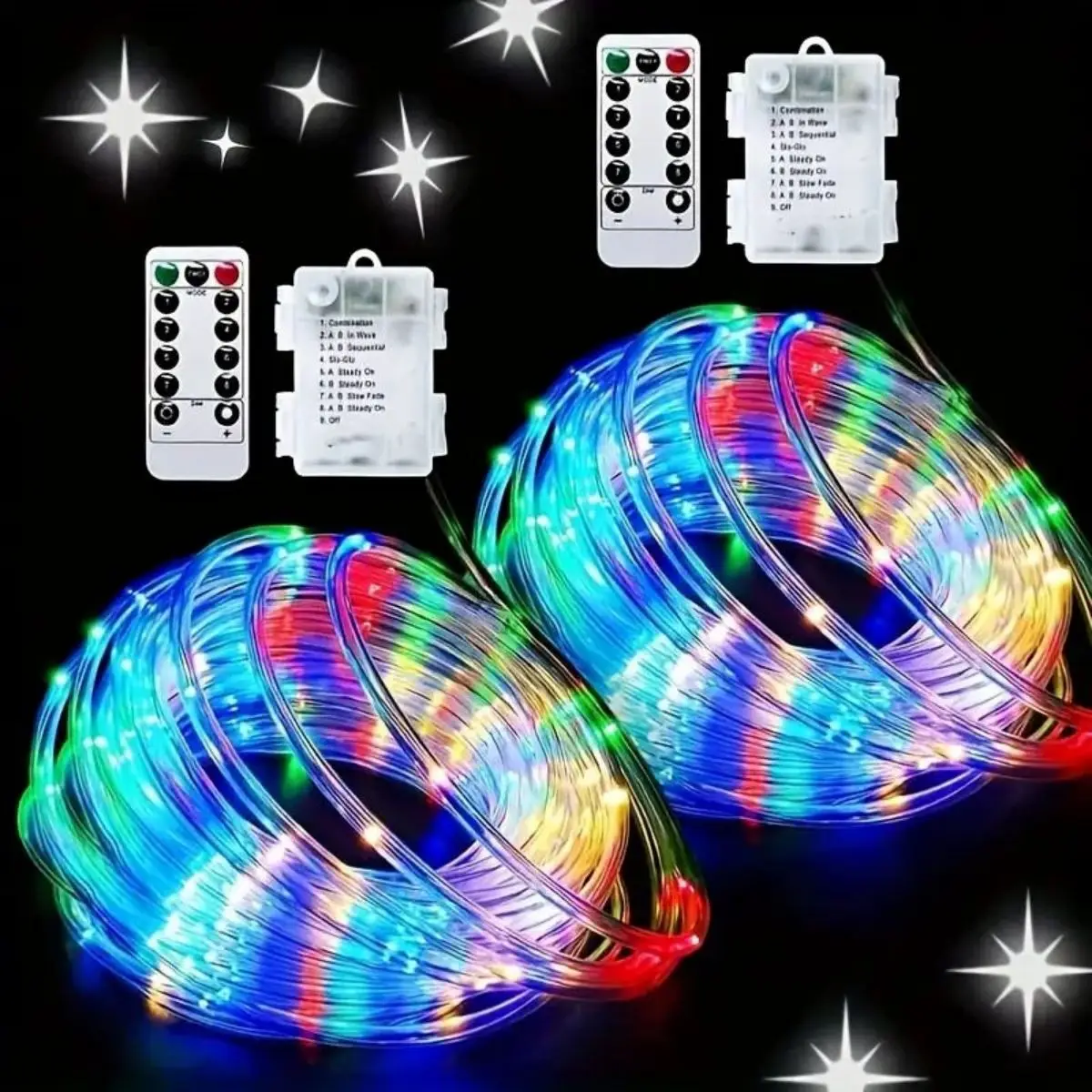 8-function Waterproof Battery Box Tube Lights Waterproof Strip Lights Indoor Outdoor Decorations 1pack decorative lights
