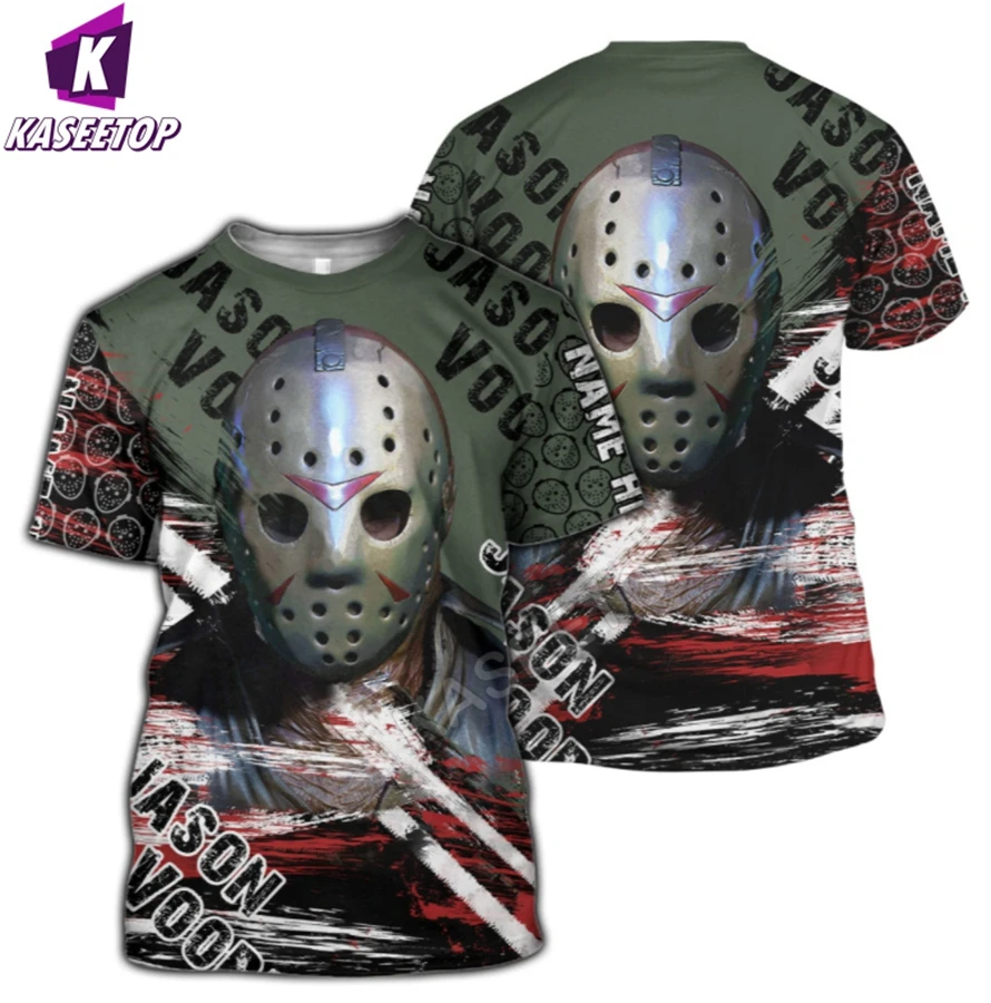 Jason Voorhees Friday Honor T-Shirt Uomo Donna Casual 3D Print T Shirt Boy Girl Abbigliamento Harajoku Streetwear Top Manica Corta