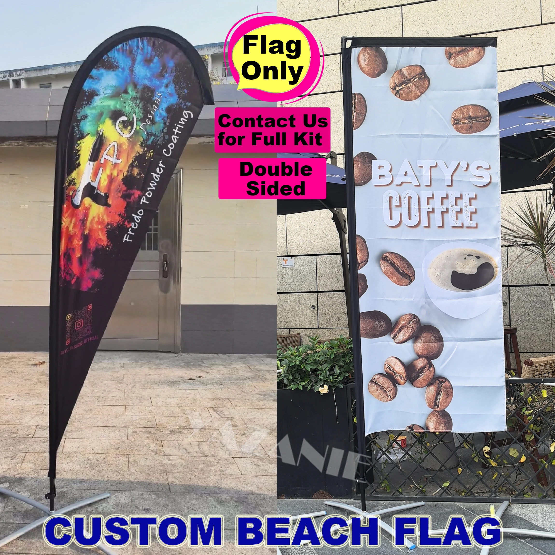 Custom Outdoor Beach Feather Flag for Business and Event Promotions