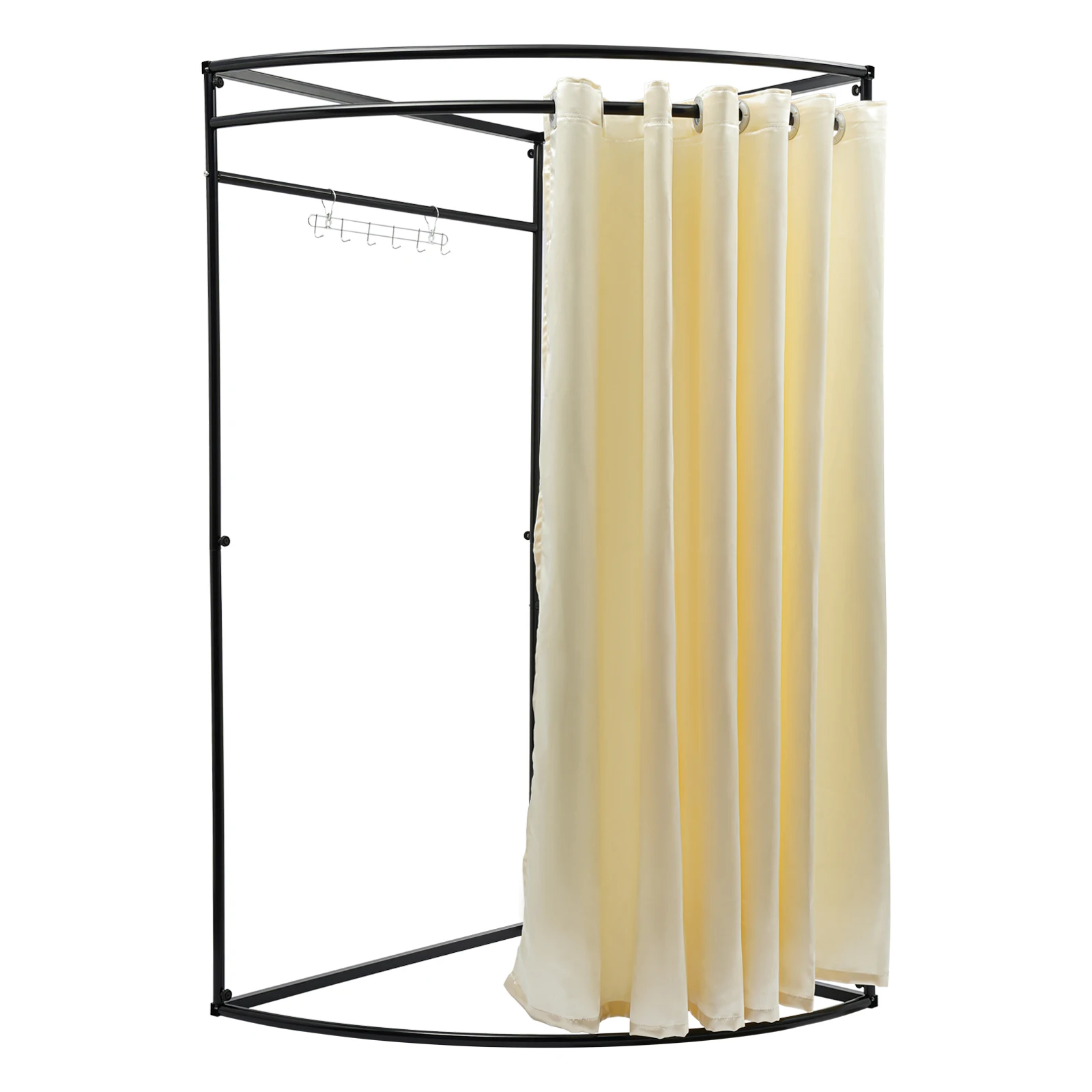 Fitting Room, Fitting Room with Curtain, Dressing Room for Clothing Store Iron Pipe, Fabric, and Painting Process For Boutiques 3