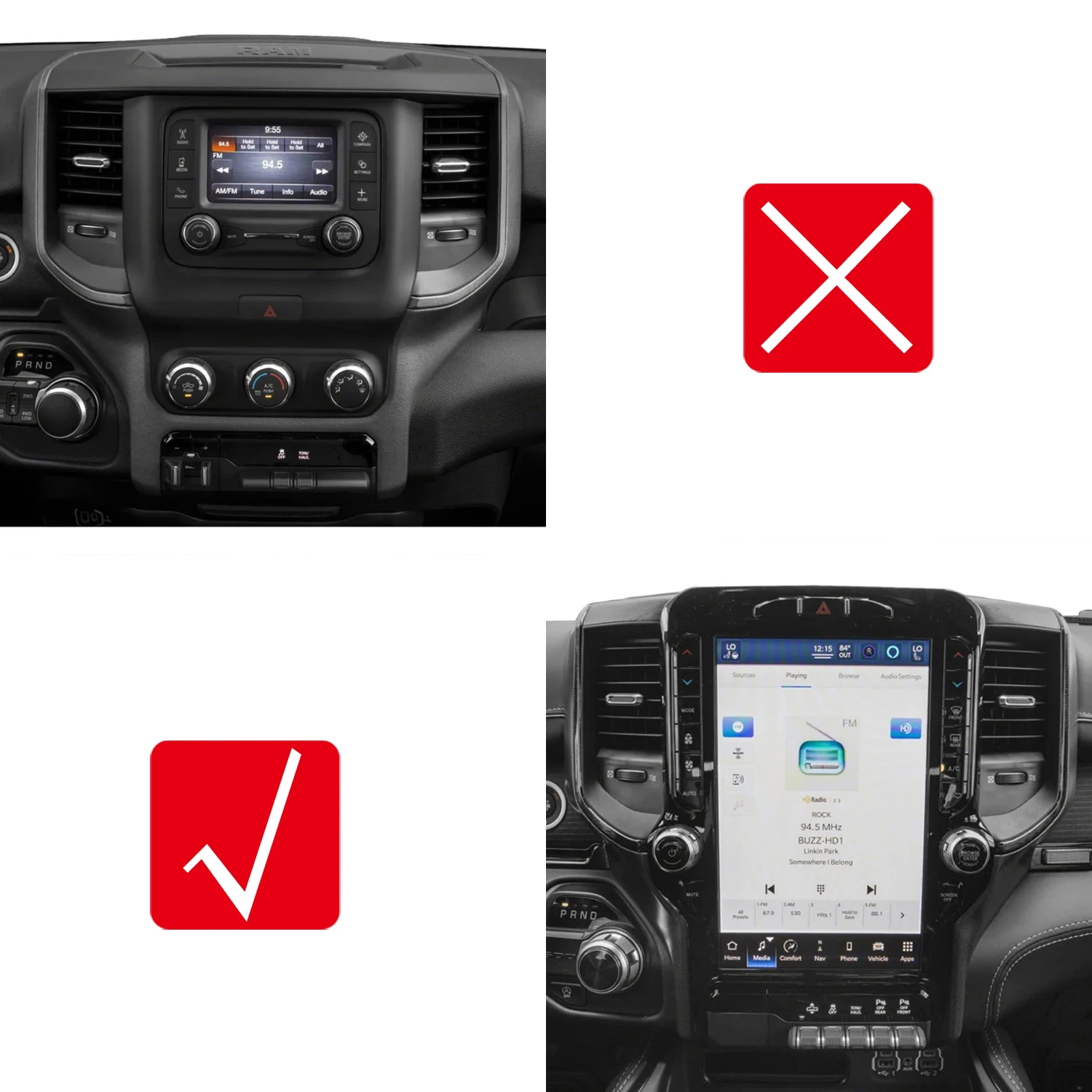 RAM 1500 2019-2023 / RAM TRX 2021 2022 2023 ޴ ġ ĵ 귡Ŷ