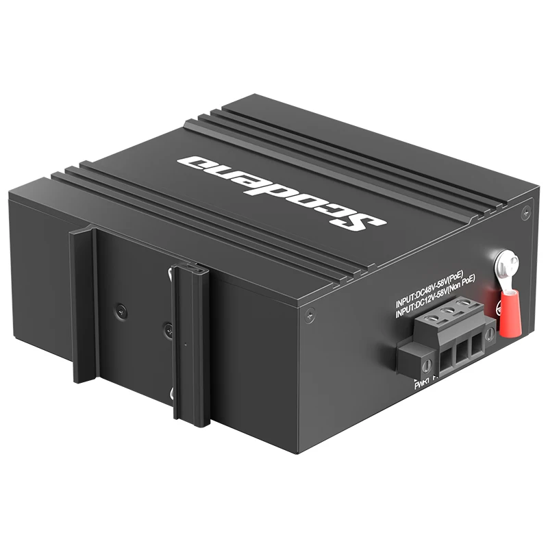 Comutador Ethernet Industrial Portas Megabit 10 Mbps Descontrolado 40 a 75 °c Trilho Din Ip40 - Imagem 3