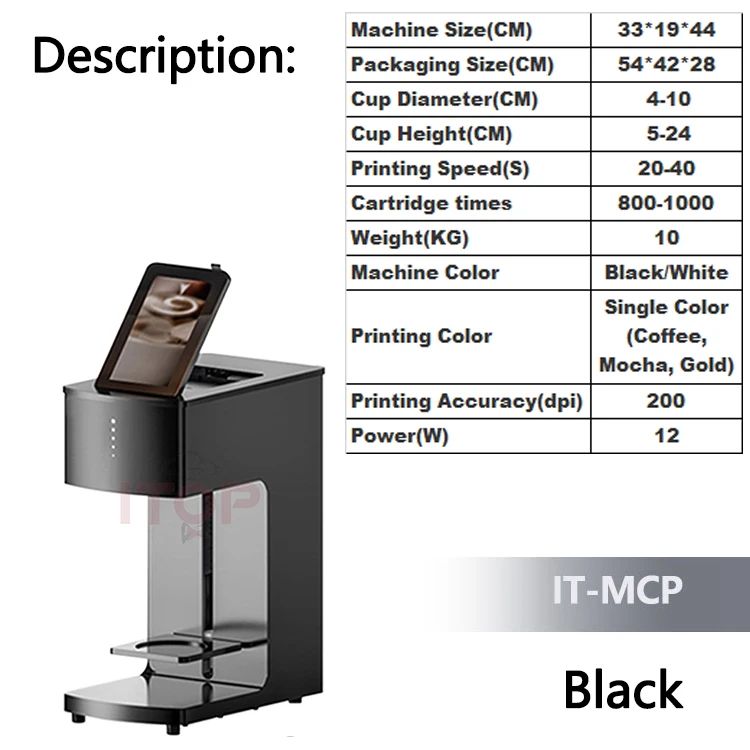 ITOP Automatic Latte Art Machine Coffee Latte Printer Coffee Printer  Pattern Printer Food Surface Printer Caramel 110V-220V - AliExpress
