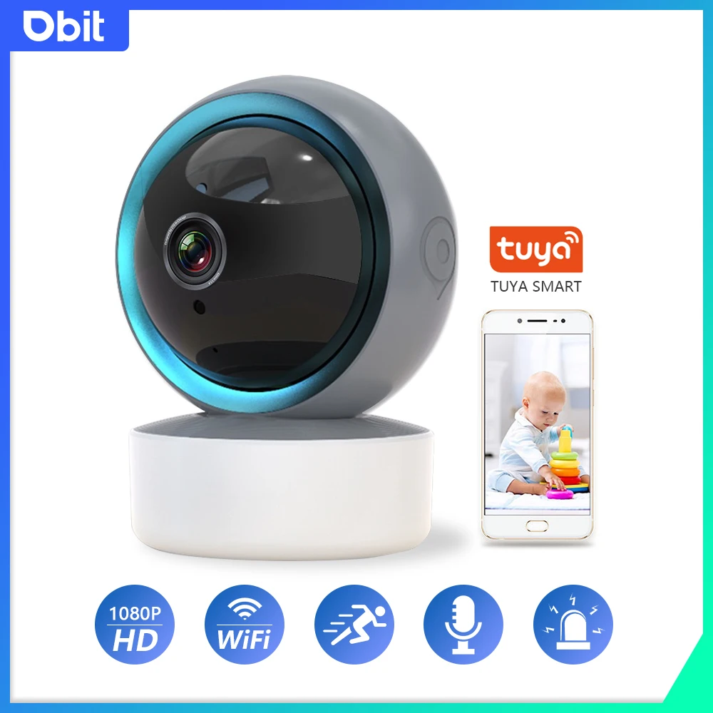 DBIT WiFi Baby Camera Monitor TUYA Smart Video Surveillance Camera Two-way Voice Alarm Night Vision 1080P Wireless Monitor