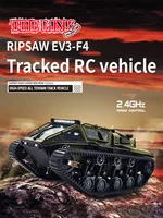 Coolbank Remote Control Crawler High Speed Tank Off-Road 4WD RC Car 2.4 Ghz RC Army Truck 1/16 Drift Tank RC Tank for Kids Adult 2