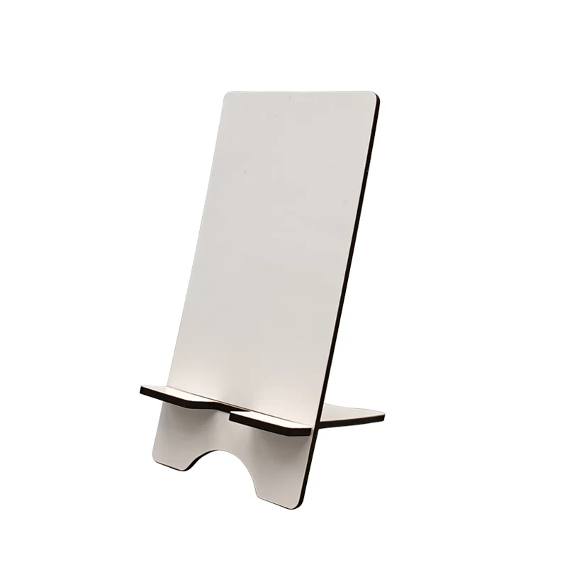 New Design Rectangle Cellphone Stand Sublimation MDF Wooden Phone Holder