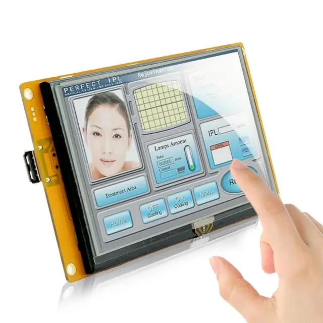 

3,5-дюймовая ЖК-TFT дисплей HMI модульная интеллектуальная серия RS232/TTL резистивная сенсорная панель для управления промышленным оборудованием